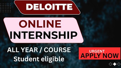 Deloitte FREE ONLINE INTERNSHIPN 2025 || ALL year , all course || student are eligible - apply now