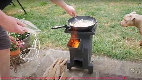 HOW I BUILT DIY A ROCKET STOVE- THAT COOKS BREAKFAST!