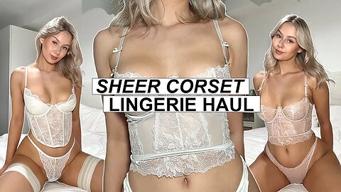 [4K] *SHEER* Lingerie Try on Haul | H&M
			
