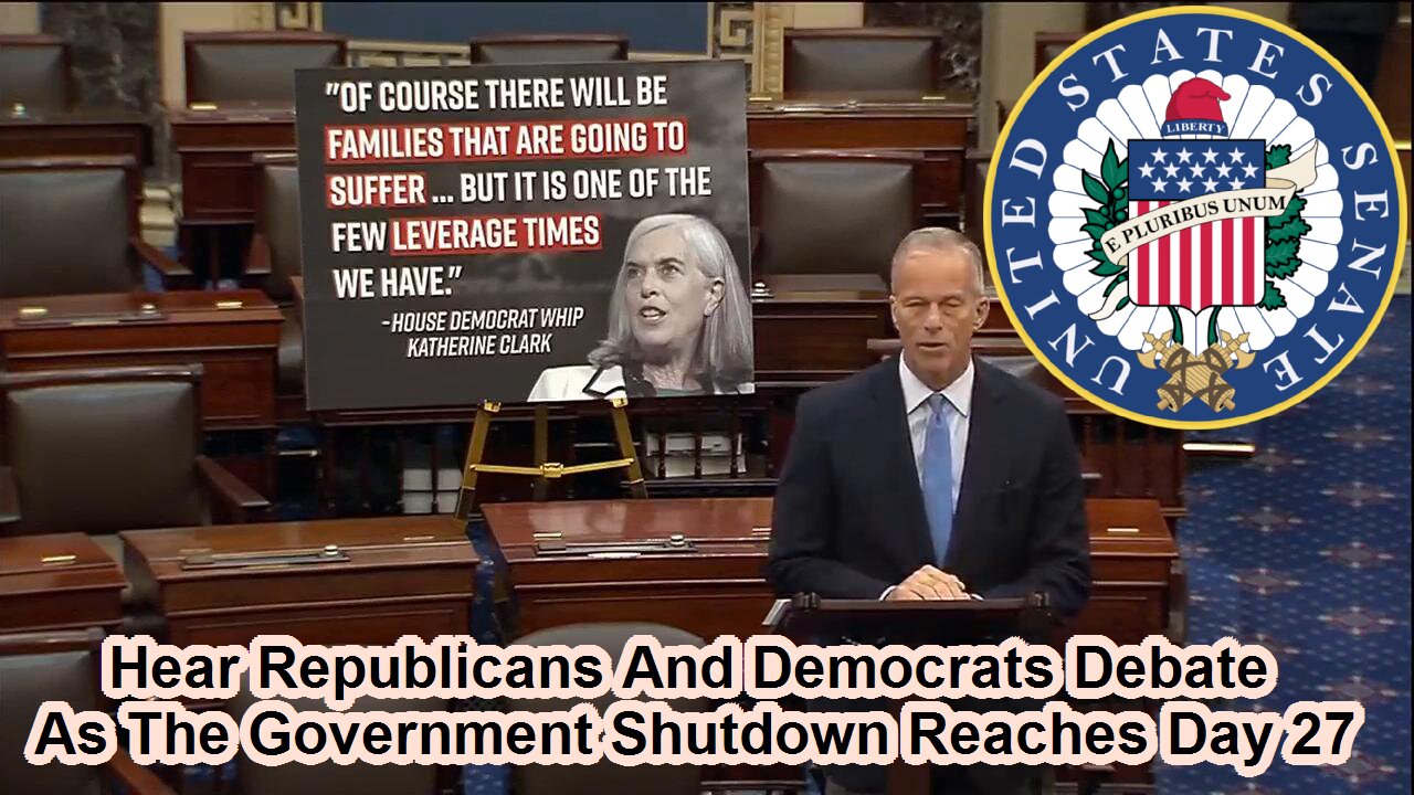 Hear Republicans and Democrats debate as the government shutdown reaches day 27 - October 27, 2025