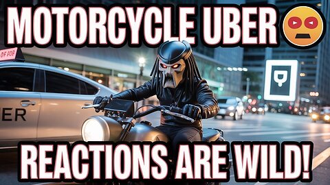 Predator Pulls Up on a Bike – Uber Riders FREAK OUT! 🏍️👽