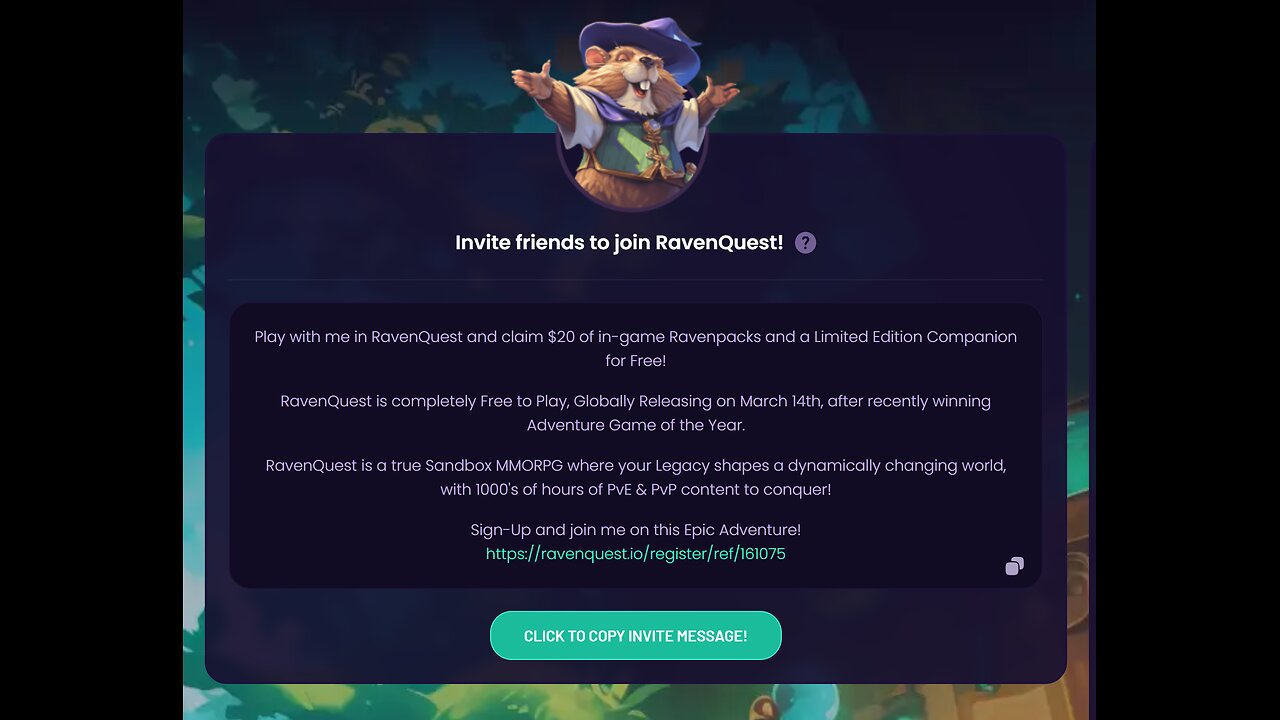 Sign-Up and join me on this Epic Adventure!🪓 Raven Quest ⚔
