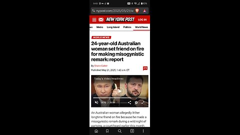 Woman sets Man on fire down under