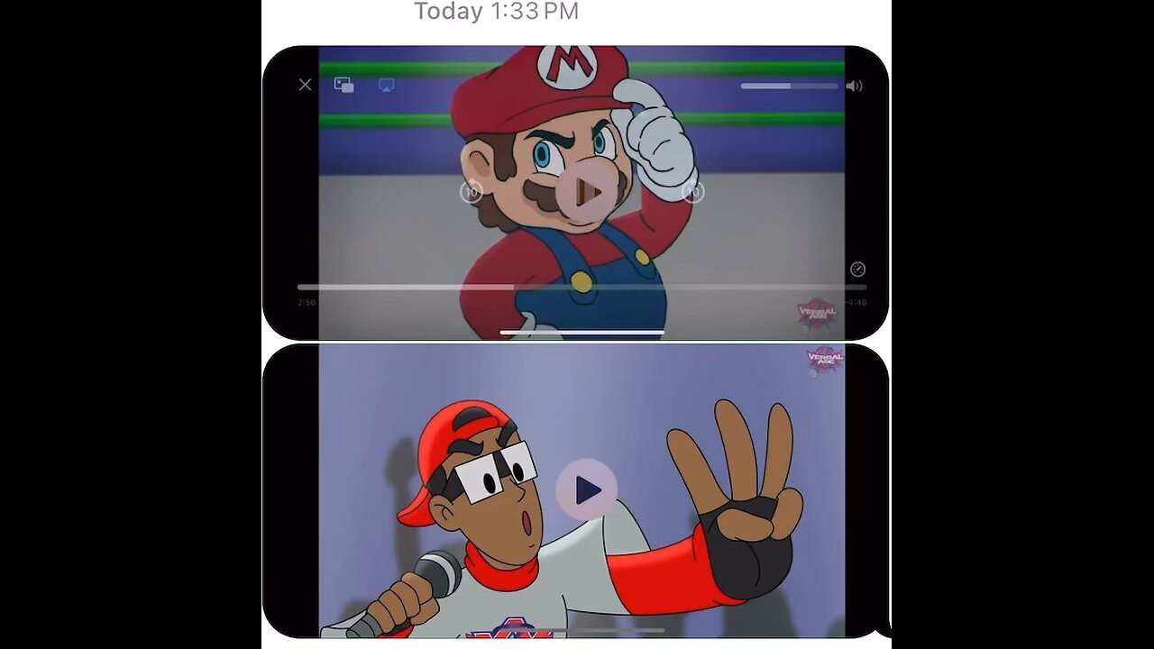 Cartoon beatbox battles match up Mickey and Mario