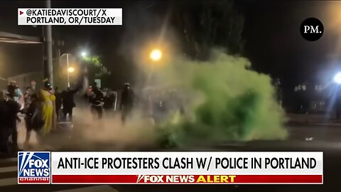 'TONE IT DOWN': Protesters with guillotine clash with police in war-like scenes