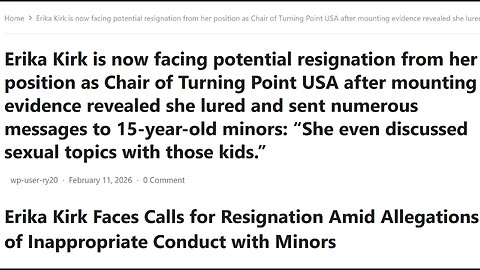 "MAGA" CHILD PREDATOR FREAK WEEK SUPERSTAR ERIKA KIRK - King Street News