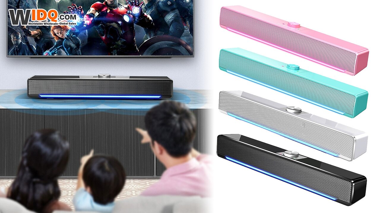 🔊 RGB Bluetooth Computer Soundbar – Light Up Your Desk! 🌈