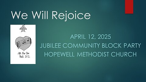 We Will Rejoice