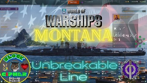 *UNBREAKABLE LINE* mode USN Battleship Tier-10 Montana in WoWS