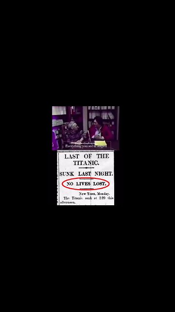 TITANIC SURVIVOR DIDN'T KNOW THE SHIP SANK… 👀