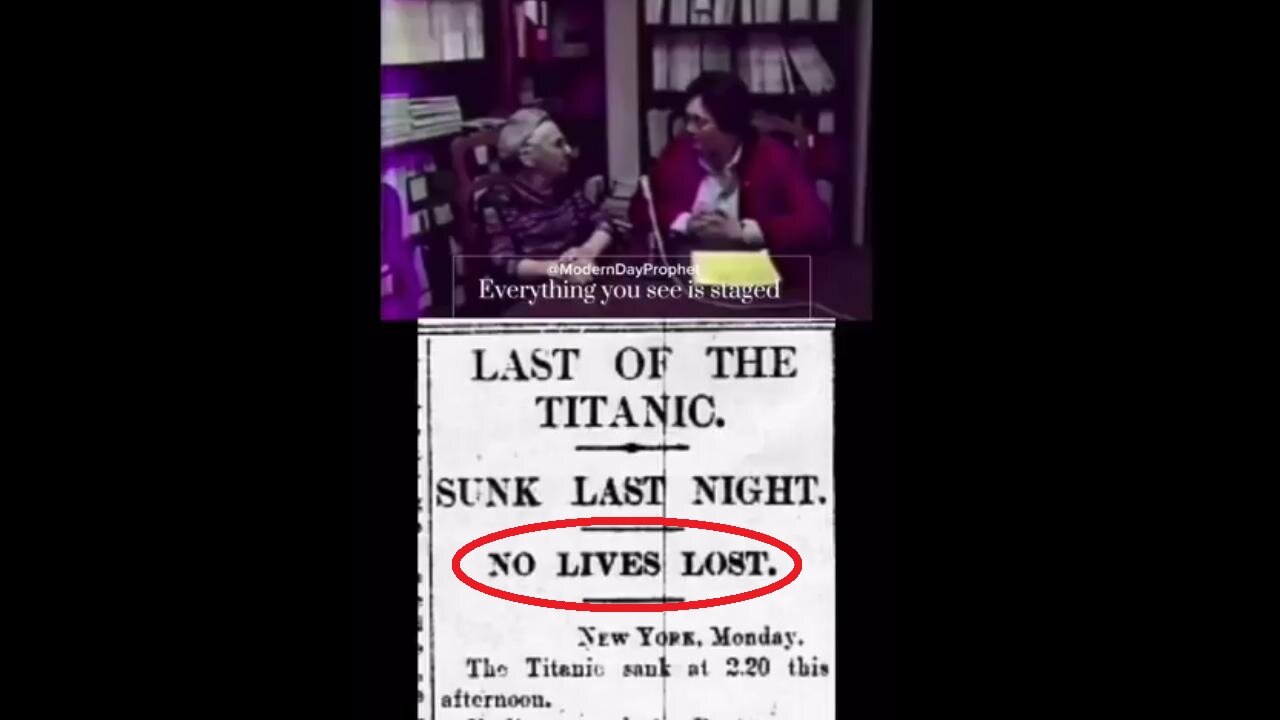 TITANIC SURVIVOR DIDN'T KNOW THE SHIP SANK… 👀