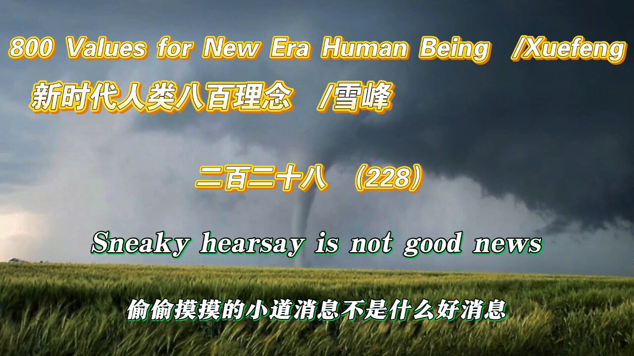 800 Values for New Era Human Being（228）