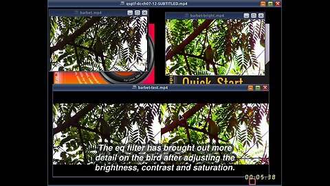 Chapter 7 of book ‘Quick Start Guide to FFmpeg’ — Adjust brightness, contrast and saturation