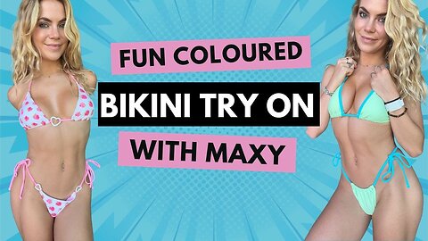 *4K* HOT, FITNESS BABE Bikini Try-on with Maxy May