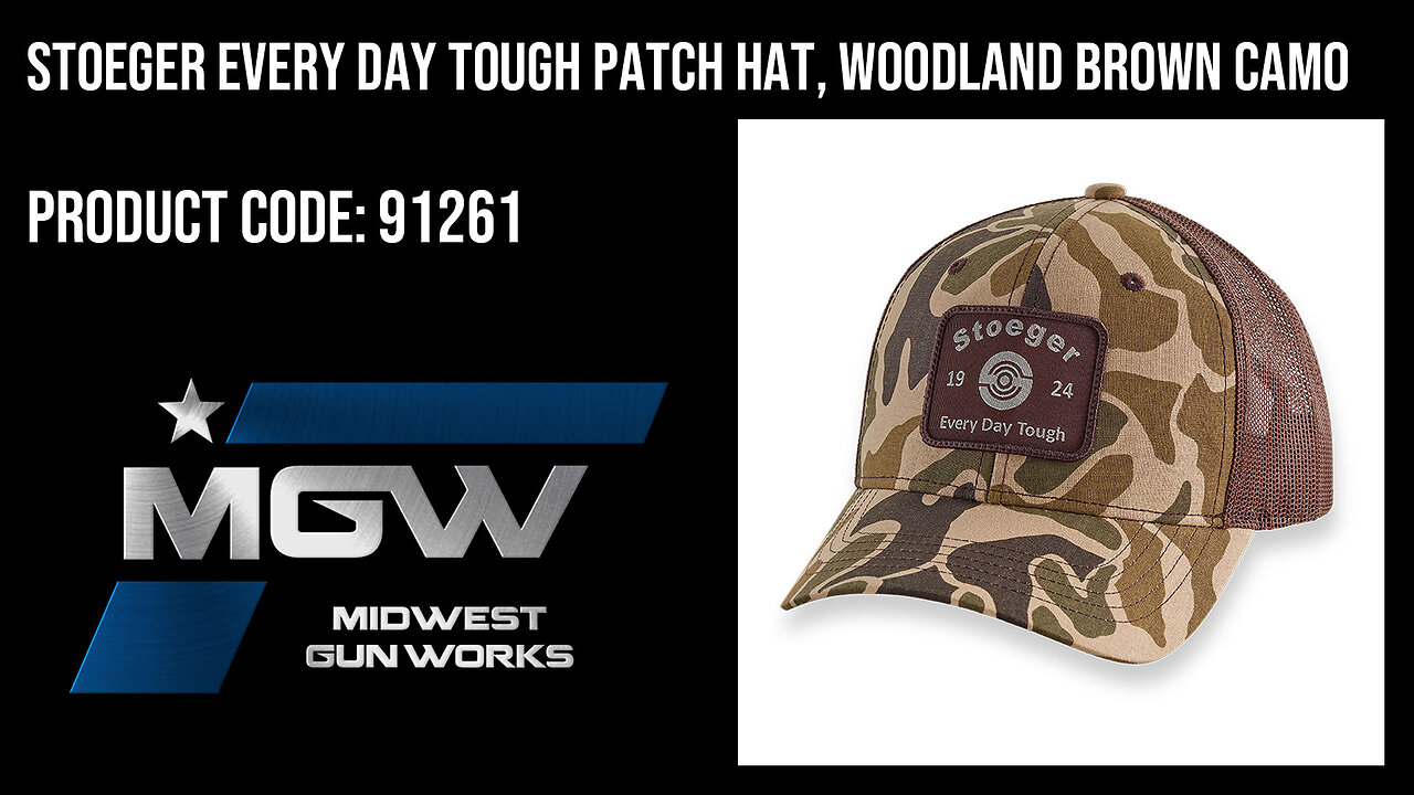 Stoeger Every Day Tough Patch Hat, Woodland Brown Camo - 91261