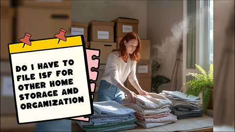 Do I Have To File ISF For Other Home Storage And Organization