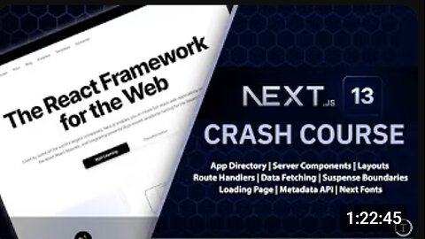 Next.js 13 Crash Course 🚀🔥 | App Directory, React Server Components & More!"