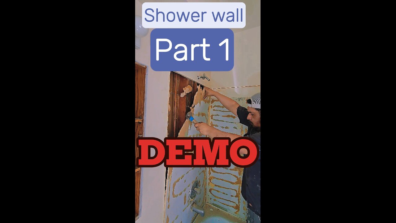 Shower wall tile Part 1: Demo