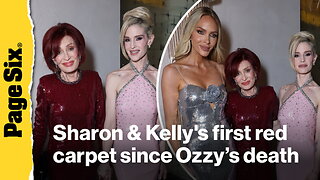 Sharon and Kelly Osbourne make first red carpet appearance since Ozzy's heartbreaking death