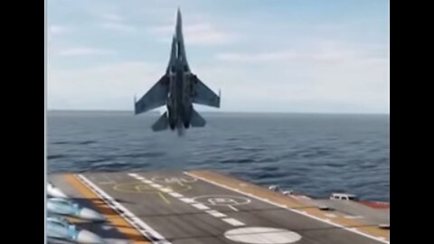 The Cobra maneuver - fighter jet lands on carrier