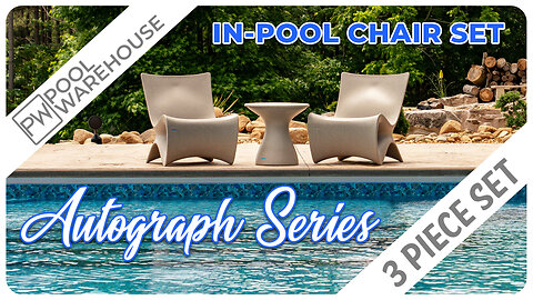 Designer Pool Chair And Table Set, Autograph Collection by Ledge from Pool Warehouse