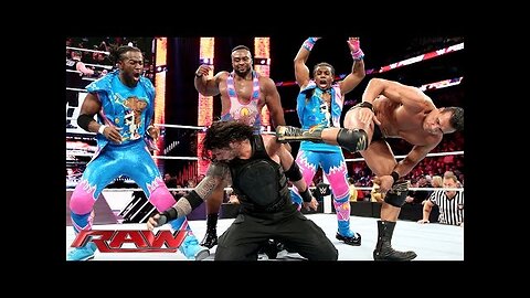 Roman Reigns competes in a One vs. All Match Raw, January