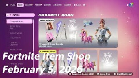 Fortnite Item Shop|February 5, 2026(*New* Chappell Roan & McLaren P1 Bundles)