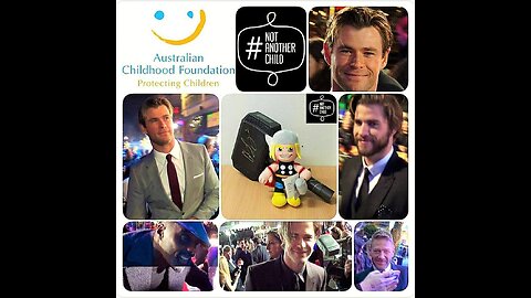 Australian Childhood Foundation 🧡 Chris + Liam Hemsworth + I. Elba + K. Branagh signed THOR hammer