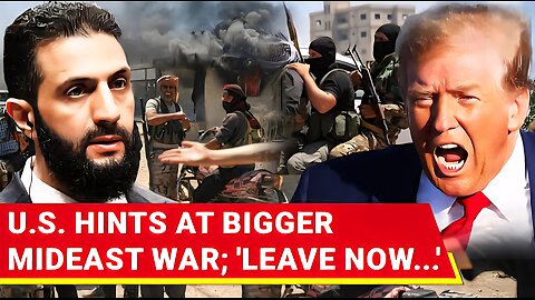 Americans, Get Out NOW : Emergency U.S. Order For Citizens Near Israel; Explosive War Next