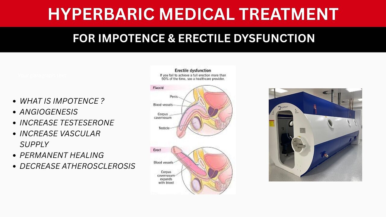Impotence Can be Cured by HBOT !