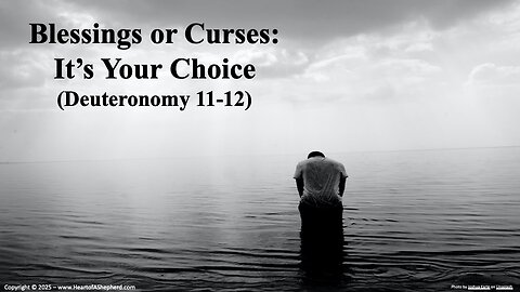 Blessings or Curses: It’s Your Choice (Deuteronomy 11-12) from www.HeartofAShepherd.com