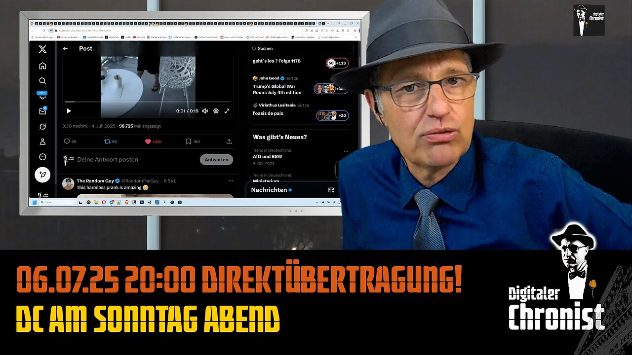 Aufzeichnung vom 06.07.25 DC am Sonntag Abend