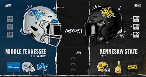 Rebuild Kennesaw State vs Middle Tennessee: QB 1 goes off!