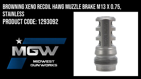 Browning XENO Recoil Hawg Muzzle Brake M13 x 0.75, Stainless - 1293092