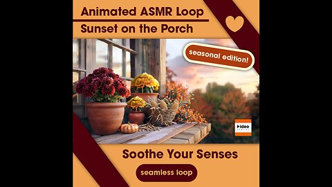 🥕Harvest ASMR "Sunset on the Porch" Autumn Thanksgiving Pumpkin Relaxing Calming Stress Relief Sleep