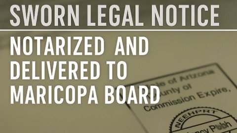 7-7-25 Notarized NOTICE sent Certified Registered Mail to COUNTY ATTORNEY LIDDY & BOS.