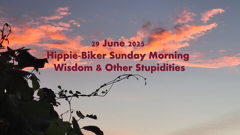 29 June 2025 Hippie-Biker Sunday Morning Wisdom, Musings, & Other Stupidities