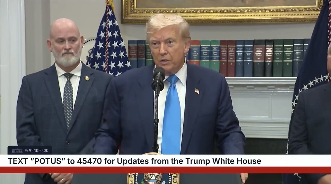 TRUMP❤️🇺🇸🥇🪽🕺🎊DELIVERS REMARKS🤍🇺🇸🏅🪽AFTER SIGNING BILL💙🇺🇸🏅🪽📄🏛️⭐️