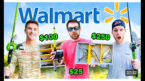 Walmart $25 vs $250 Budget Fishing Challenge (Rod, Reel, Lures)