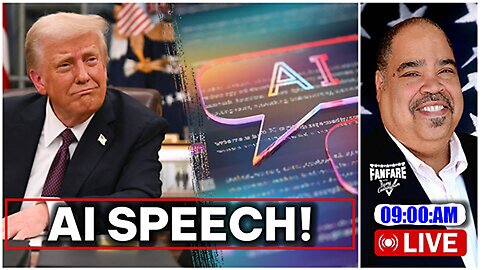 Barry Cunningham and trump update today PRESIDENT TRUMP MAKES SPEECH ABOUT AI