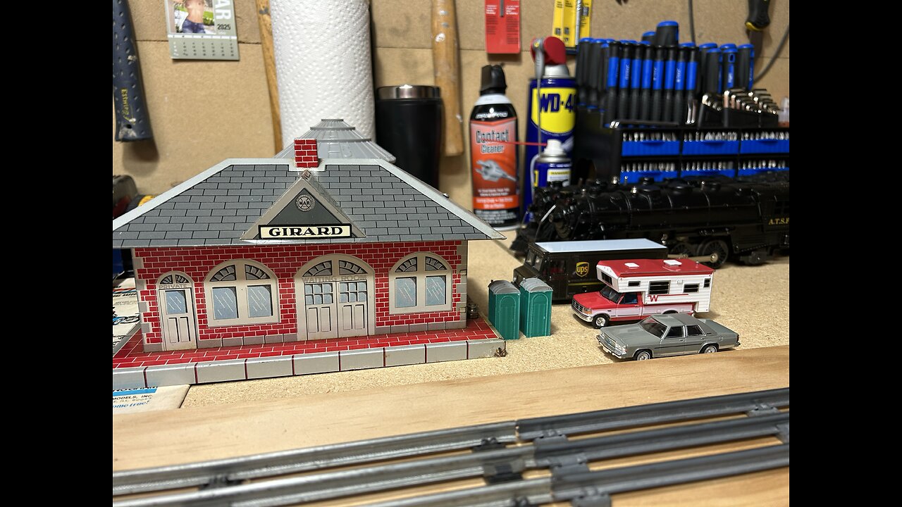 Marx Girard Station w/ 3D printed Porta Potties
