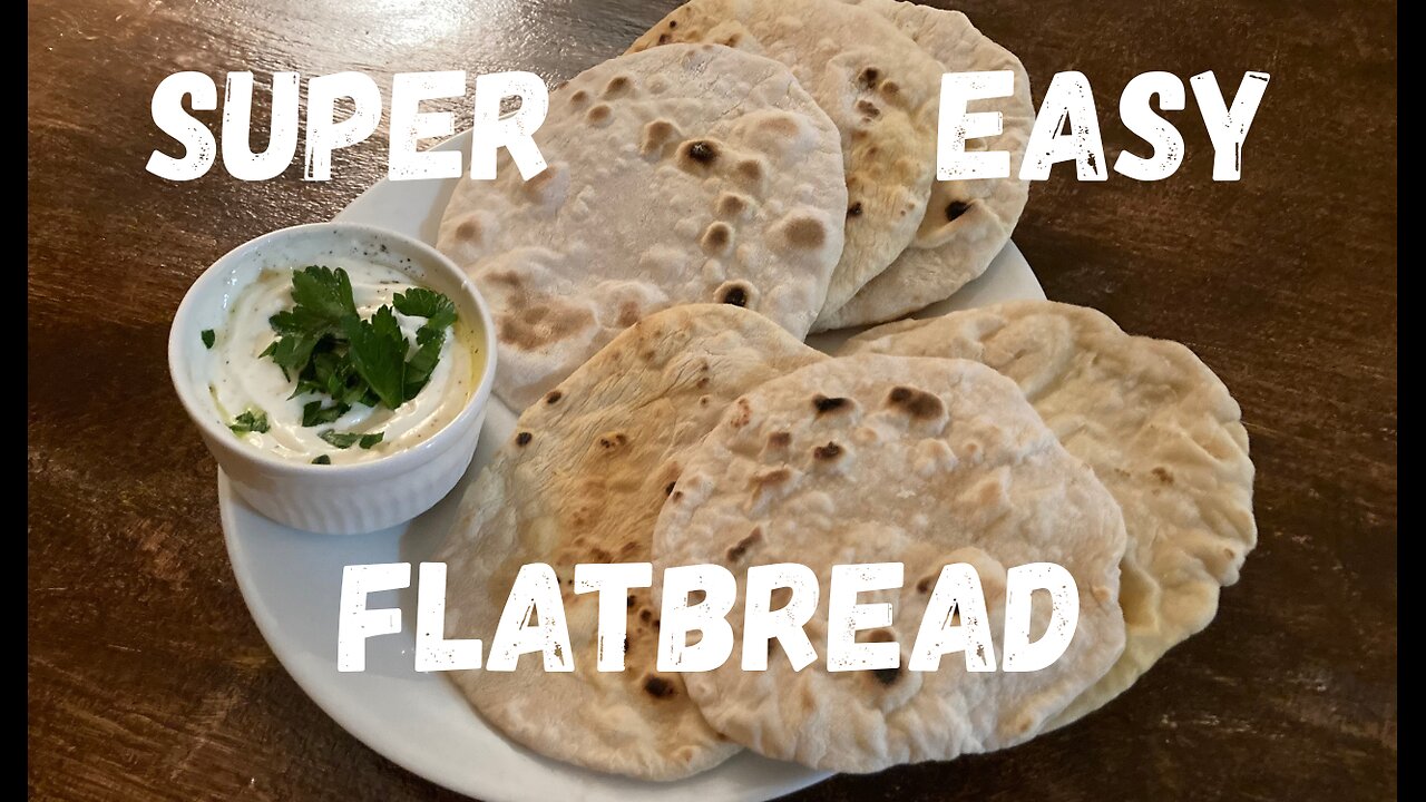 2 Ingredient Flatbread! Cheapest Bread You Can Make—No Yeast, No Oven!