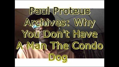 Paul Proteus - MGTOW - Why You Don't Have a Man The Condo Dog