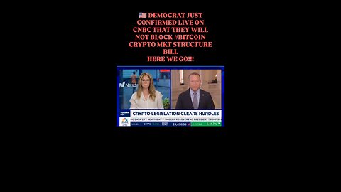 🇺🇸 DEMOCRAT JUST CONFIRMED LIVE ON CNBC THAT THEY WILL NOT BLOCK #BITCOIN CRYPTO Mkt
