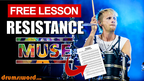 ★ Resistance (Muse) ★ Free Video Drum Lesson | How To Play SONG (Dominic Howard)