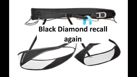 Black Diamond recalls climbing harness may die