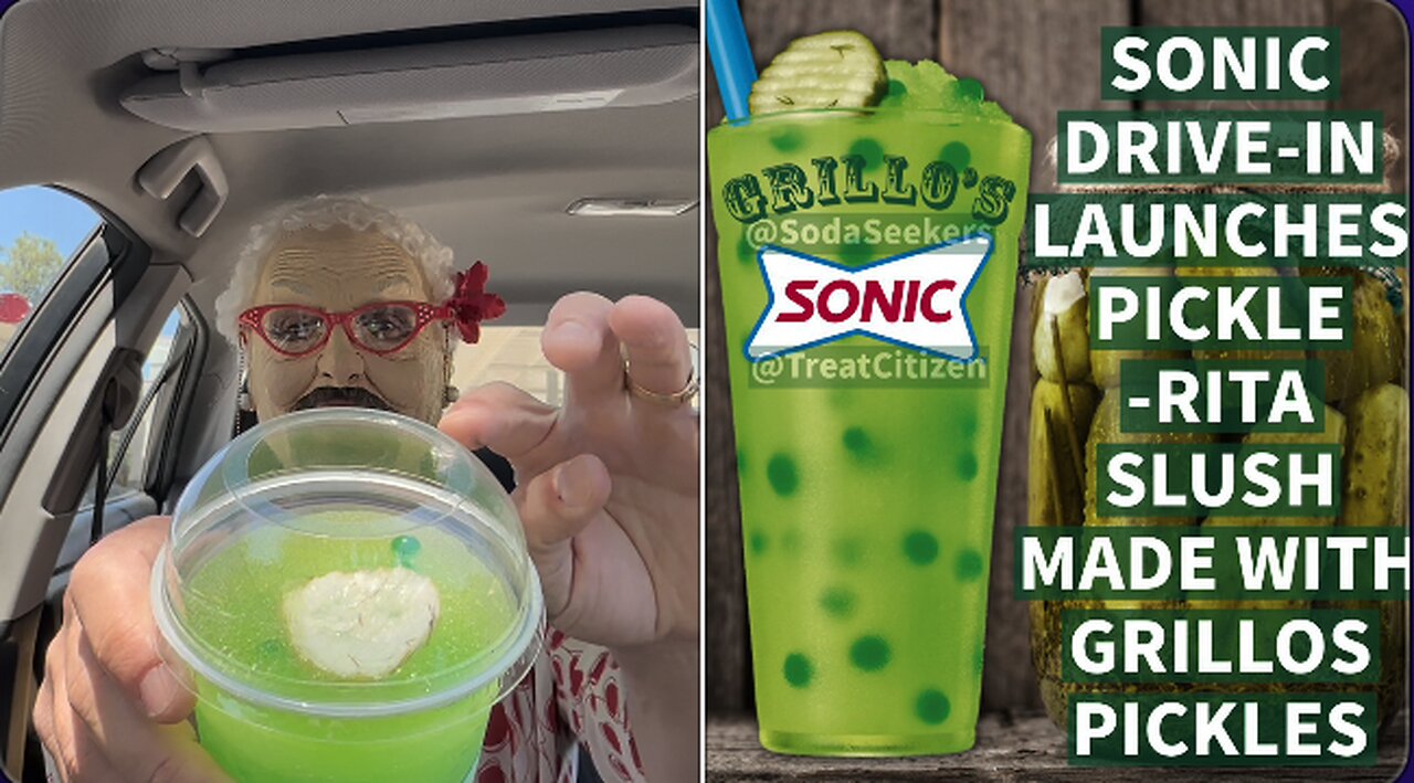 Sonic's Grillo Pickle Slush and Cheesy Garlic Pepperoni Bites! I'm late to the Pickle Party ðŸ˜