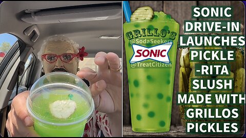 Sonic's Grillo Pickle Slush and Cheesy Garlic Pepperoni Bites! I'm late to the Pickle Party 😭