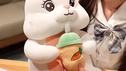 New sunrise Wholesale cute new baby milk bottle rabbit doll plush toys hug pillow