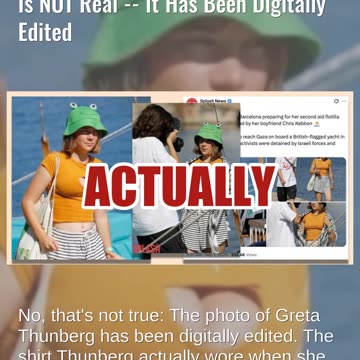 Fact Check: Picture Of Greta Thunberg In Revealing Yellow Shirt NOT Real -- Digitally Edited